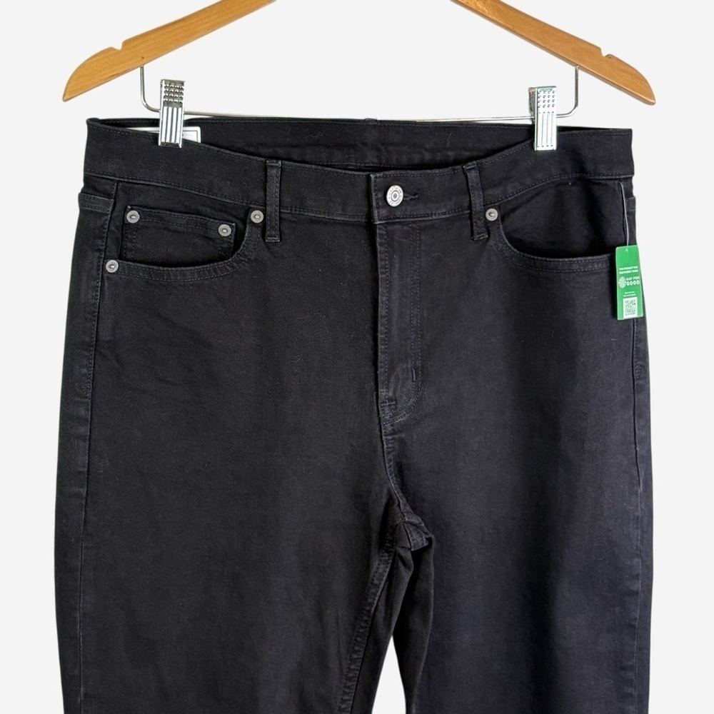 NWT GAP Mid Rise Vintage Slim Jeans • Black Rinse • Raw Hem • Tall 32/14 - Picture 6 of 15